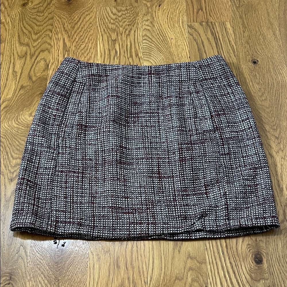 Banana Republic Textured Mini Skirt in Black, White and Burgundy